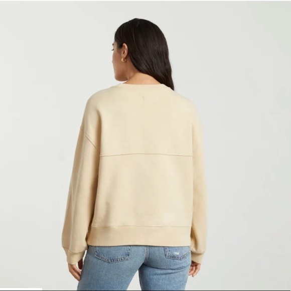Everlane Track Oversized Crew in Cashew, Size Small - Picture 2 of 4